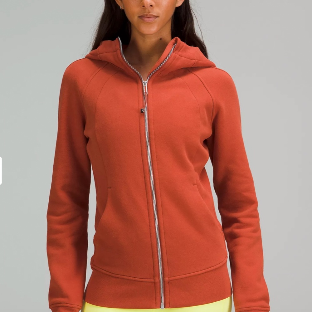 lululemon athletica Rust Orange Zip-Up Hoodie